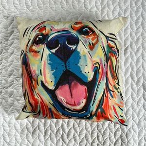 NWOT Multi Color Dog Couch Accent Pillow